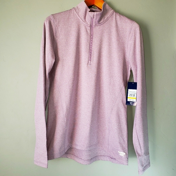 Reebok Tops - Reebok womens slim with thumb holes long sleeve shirt / top size L purple